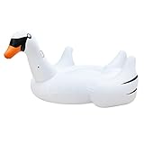 FairyStar Huge Gigantic White Inflatable Swan Pool Float Fun Pool Toys and Giftes for Children and Adults