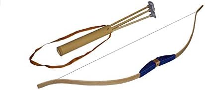Juguetutto - Arco Grande - Flechas con Punta Ventosa - Azul - Juguete de Madera