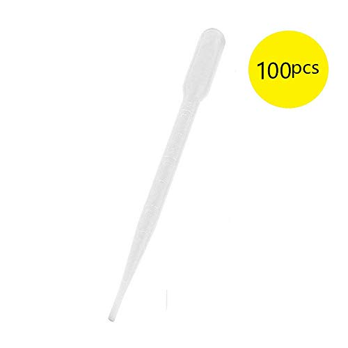 100PCS Disposable Plastic Transfer Pipettes, 1ML Calibrated Dropper Suitable for Essential Oils & Science Laboratory (1ml-100pcs) - Thumbnail 5