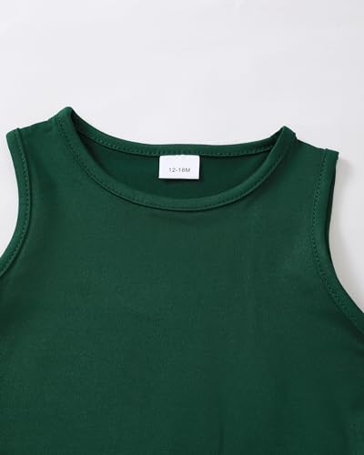 RENOTEMY 3-4T GIRL CLOTHES SPRING SUMMER OUTFITS GIFT 3-4 YEAR OLD GIRLS 2T-3T SOLID TANK TOP PANTS SET ADORABLE TODDLER CLOTHES