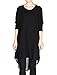 Mordenmiss Women's 2016 New Patchwork Hi-Low Hem Dress with Pockets Black, One Size