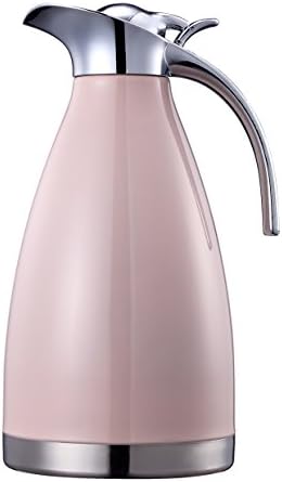 Eglaf 68 Oz Stainless Steel Thermal Carafe - Quality Thermal Pitcher - Vacuum Insulated Double Walled Coffee/Tea Carafe - Beverage Dispenser- hot/cold- 2L (pink)