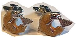 Jan Leslie Salmon &amp; Dragonfly Cuff Links