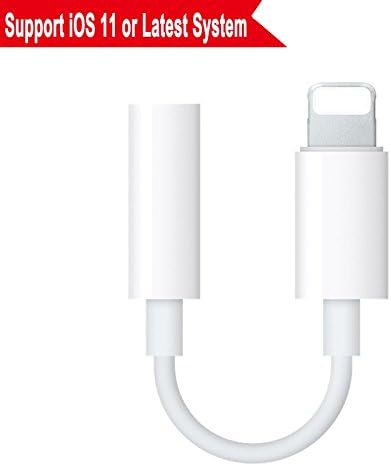 Lightning Jack Adapter Headphone for iPhone X 10 /iPhone 8/8Plus iPhone 7/6Plus.3.5mm Earbuds Female Audio Earphone Converter Adaptor Accessories Cable.Support for iOS 11 and Later