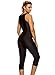 ZKESS Womens Plus Size Zipper Rash Guard Surfing Swimsuits Sleeveless Color Block Swim Tank Tops Capri Legging Pant Swims Bottom 2PCS Bathing Suits Wet Set Black XXXL