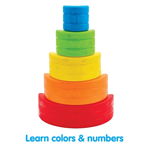 Kidoozie Musical Stack & Learn Rainbow, Stacking Activity Toy for