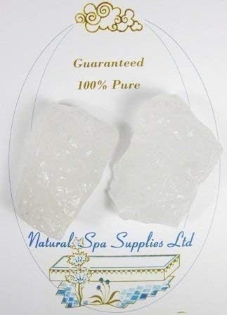 2 Potassium Alum Crystal Deodorant Stones, total weight, 250g Deodorize Sensitive Skin or Shavers Styptic