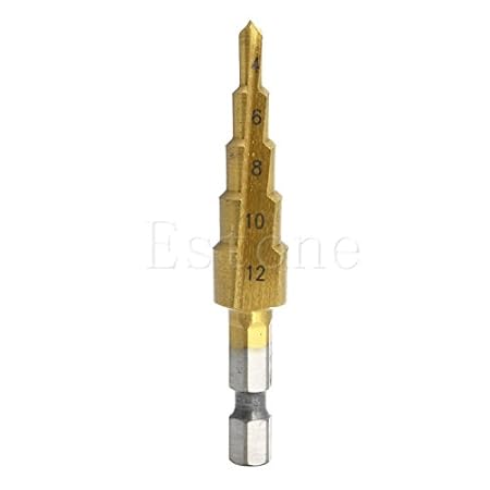 Generic A96 Nice 4-12mm HSS Triangle Shank Pagoda Step Drill Bit