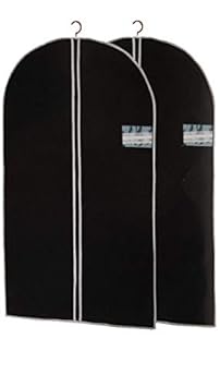 ASIS nettrade Kleidersäcke Kleiderschutzhüllen - 150 cm lang x 60 cm breit - Farbe: schwarz 2 Stück