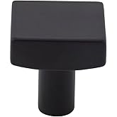 Jeffrey Alexander 1-1/8" Overall Length Matte Black Square Dominique Cabinet Knob