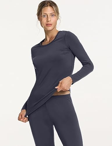 TSLA Women's Thermal Underwear Set, Soft Fleece Lined Long Johns