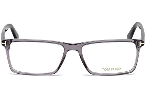 TOM FORD Men's TF 5408 020 Clear Gray Clear Rectangular Eyeglasses 56mm