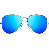 Shady Rays Aviator Elite Polarized Metal Sunglasses Sky Gold