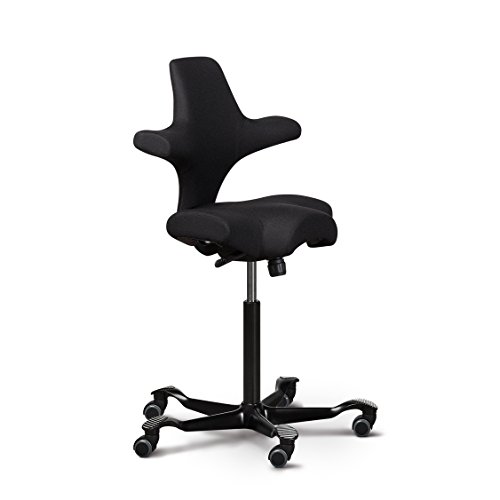 Capisco Ergonomic Office Chair With Saddle Seat Standing Desk Height Capisco Black Eco Polyester With Black Base Pricepulse