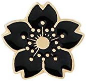 Sherineo Brooches for Women Cherry Blossom Sakura Lapel Pins Cute Cartoon Brooch Badge Pins for Women Children Clothes Dress Scarf Decoration For Wedding and Party diameter 1.6cm