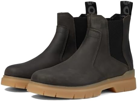 Amazon.com | HUGO Suede Side Zip Chelsea Boot, stone taupe, 7