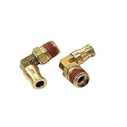 TORQUE 2Pcs Pneumatic Brass Male Elbow 1/4" Tube OD