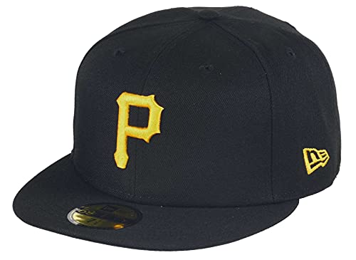 New Era Pittsburgh Pirates MLB Cap 59Fifty Basecap Baseball Kappe Schwarz - 7 1/2-60cm (XL)