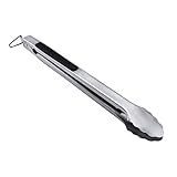 BIGSUNNY Long Barbecue Tongs, Stainless Steel - Heavy Duty, 15-inch