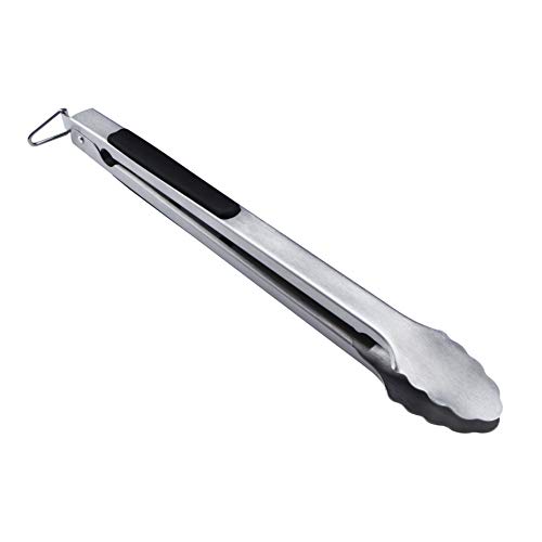 BIGSUNNY Long Barbecue Tongs, Stainless Steel - Heavy Duty, 15-inch