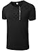 NITAGUT Mens Hipster Hip Hop Elong Crewneck T-shirt, Large/Chest 39-41, 02Black