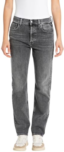 Replay Maijke Straight Jeans, 096 Medium Grey, 23W x 28L para Mujer
