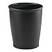 mDesign Plastic Compact Toilet Bowl Brush, Round Slim Wastebasket, Garbage Can/Recycling Bin Combo - Bathroom Cleaning/Storage, Holds Tissue, Cotton Balls, Trash, Hyde Collection, Set of 2, Black