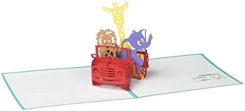 CHAO - UNFOLDED MEMORIES Greeting Card, Zoo Animals in A Car