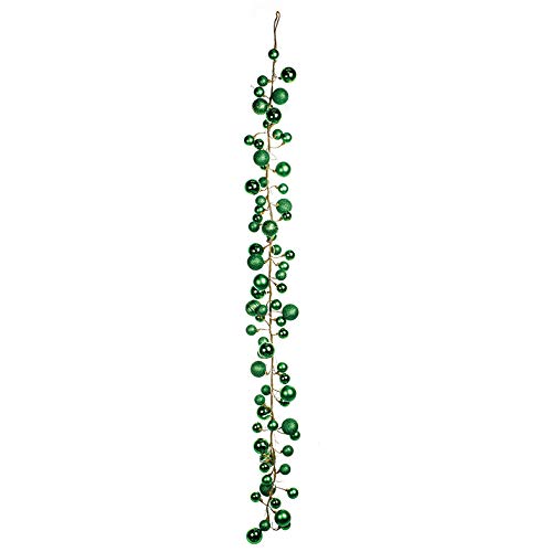 EUROCINSA Ref. 28526 Matte-Brightness Green Ball Garland with 30 Lights (without Batteries) 180 cm 1pc, PVC/LED, One Size