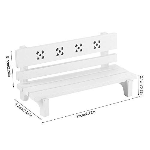 1/12 Skala Puppenhaus Holz Parkbank Simulation Miniatur Möbel Stuhl Park Sitz Mini Puppenhäuser Landschaft Kunst DIY… – Bild 6