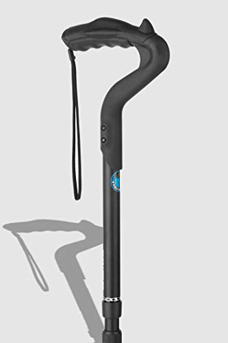 New Ergocane 2G by Ergoactives As Seen On TV. Shock Absorber Fully-Adjustable Ergonomic Cane (Matte Black Design)