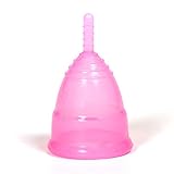 BPA/Dioxin Free Silicone Menstrual Cup with Bag (Post-Birth, Pink)