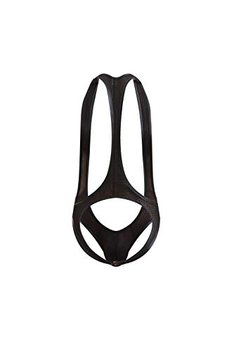 Swbreety Mens Thong Leotard Bodysuit Singlet Wrestling Jumpsuit One-Piece Briefs Black