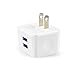 YOZATIA 2 Ports USB Travel Wall Charger - White