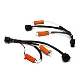 Kensun HID Conversion Kit Anti-Flicker Decoder Error Free 50W Load Resistor Adaptors - H13 (9008) - 1 pair