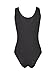 Blooming Jelly Women's Stretch Lace up Tank Leotard Bodysuit Jumpsuit (S, Black)