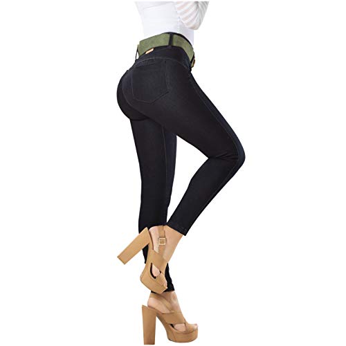 LT.Rose by Draxy Women Hot High Waist Lifting Jeans | Jeans Colombianos Black 3