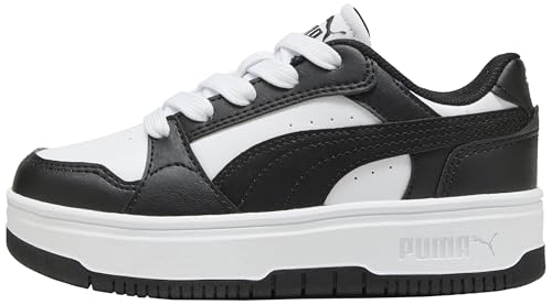 PUMA Rebound Femme PS, Sneaker, White Black, 29.5 EU