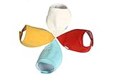 Baby Bandana Drool Bibs with Snaps by Kohars. Super Absorbent, Soft, & Modern Pack of 4. Perfect for Newborn Infant Toddlers & Unisex Baby Shower and Gift Basket Drooling and Teething babies.
