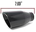 Black Powder Coated Exhaust Tip with Angle Double Wall 2.25