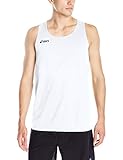 ASICS Mens Break Through Singlet, White/White, Medium
