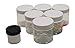 Clear 8 Ounce PET Plastic Jars with White Lids, with 1 Sample Jar, 6 Pack