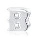 SOUKISS Alphabet Charms Authentic 925 Sterling Silver Letter Initial A-z Alphabet Beads for Christmas Mothers Gifts (B)