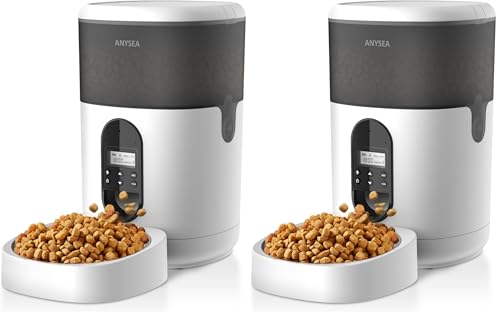 Anysea Automatic Cat Feeders: Timed Pet Feeder for Cats and Dogs with LCD Displ…