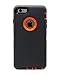 WallSkiN Turtle Series Cases for iPhone 6 Plus / iPhone 6S Plus (Only) Full Body Protection with Kickstand & Holster - Charcoal (Dark Grey/Orange)
