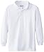 Genuine Little Boys' Long Sleeve Pique Polo, White, 7