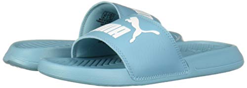 PUMA Unisex Popcat Slide Sandal, Milky Blue White, 6 M US Big Kid - Thumbnail 6