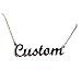 Romantic Gift Personalized Custom With Any Name Choker Necklace Stainless Steel with 18K Gold Plated Handwriting Signature Customized Nameplate Necklace (Silver Color)