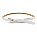 maikun Womens White Belt, Thin Belt For Women, Skinny Adjustable PU Leather Belts For Women, Waist 26-29''