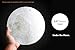 IDEAcone Moon Light Lamp, Luna Moon Lamp, Modern Home 3D Printing Lamp, Warm Yellow Night Light with Wooden Mount (Battery + Chargable) (Large)